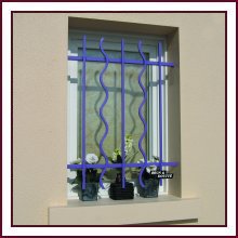 Grilles de fenêtre en fer forgé, barreaux de fenêtre