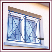 Grilles de fenêtre en fer forgé, barreaux de fenêtre