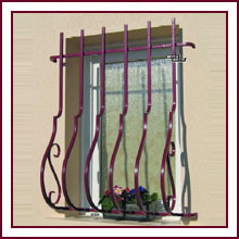 Grilles de fenêtre en fer forgé, barreaux de fenêtre