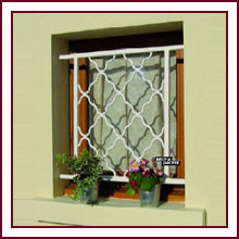 Grilles de fenêtre en fer forgé, barreaux de fenêtre
